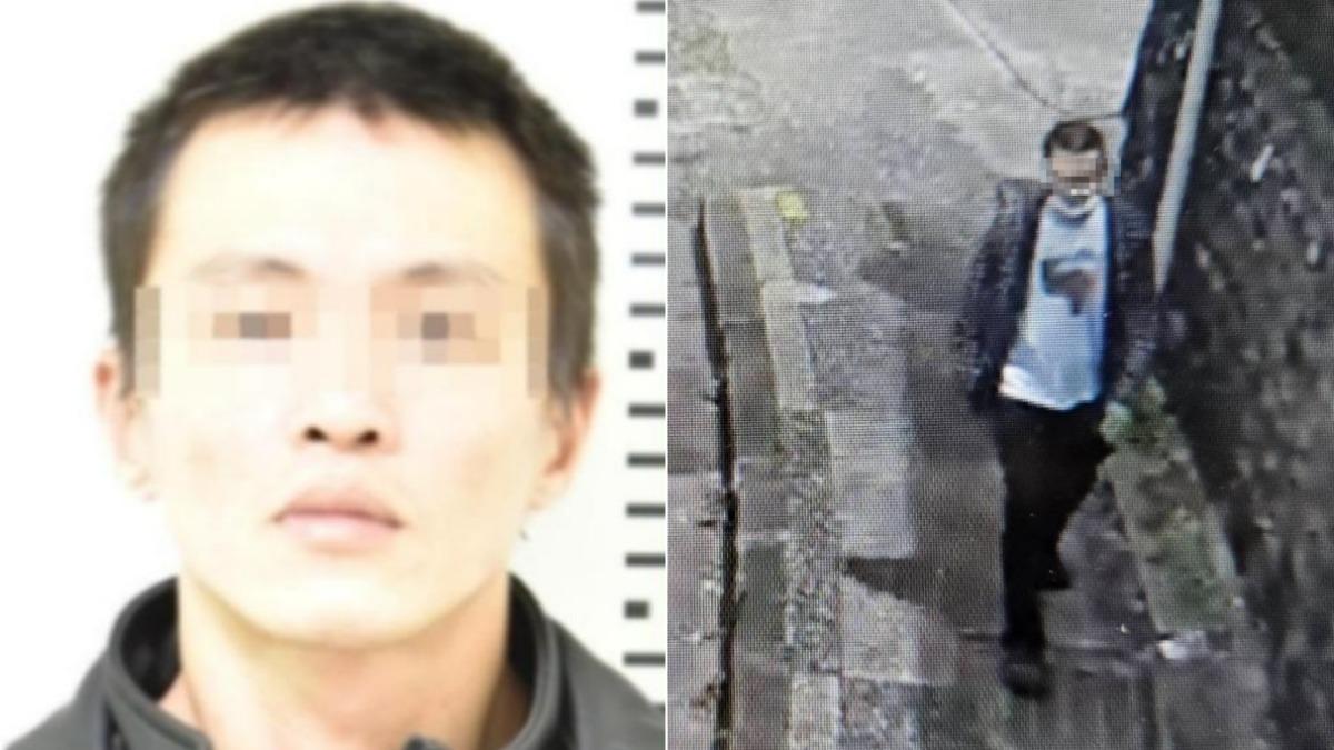 簡男犯殺人未遂，在監護醫院趁放風逃逸。（圖／翻攝自刑事局網站、民眾提供）