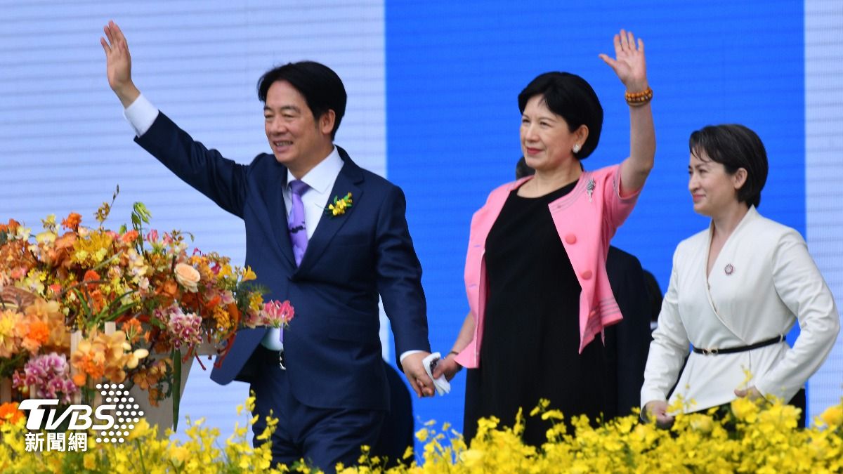 總統賴清德和第一夫人吳玫如。（圖／胡瑞麟攝）