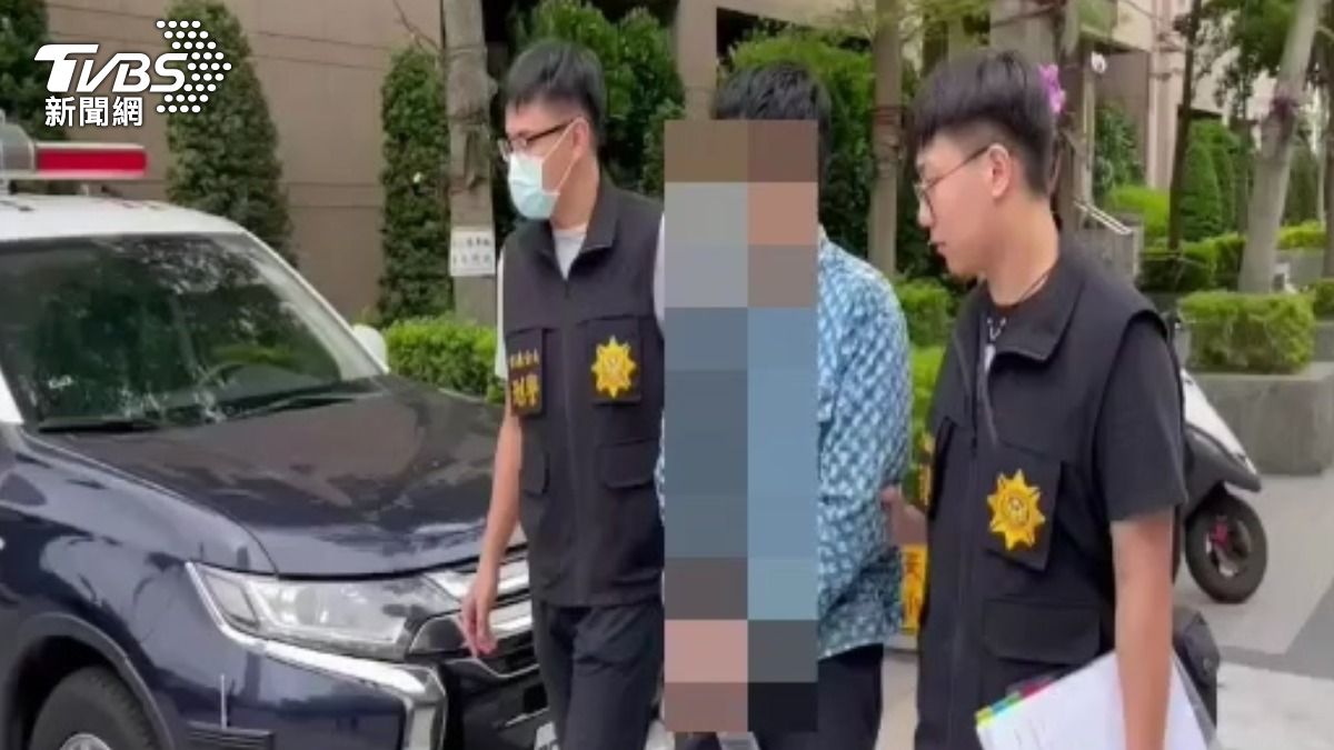 犯嫌遭警方送辦。(圖/TVBS)