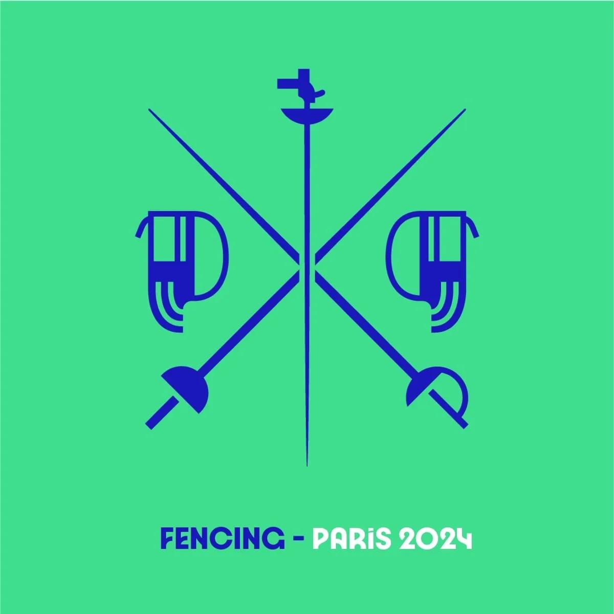 擊劍圖標。(圖/The pictograms of the Olympic Games Paris 2024)