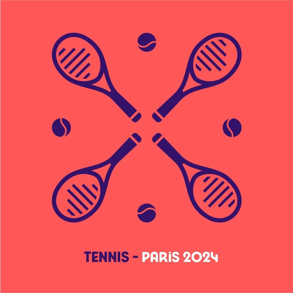 網球圖標。(圖/The pictograms of the Olympic Games Paris 2024)