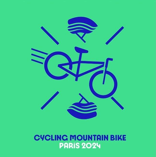 單車山路賽圖標。(圖/The pictograms of the Olympic Games Paris 2024)
