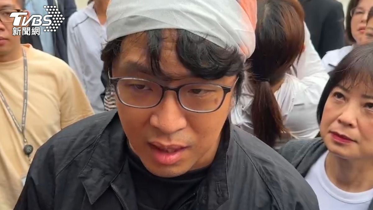沈伯洋也現身。(圖/陳昫蓁攝)