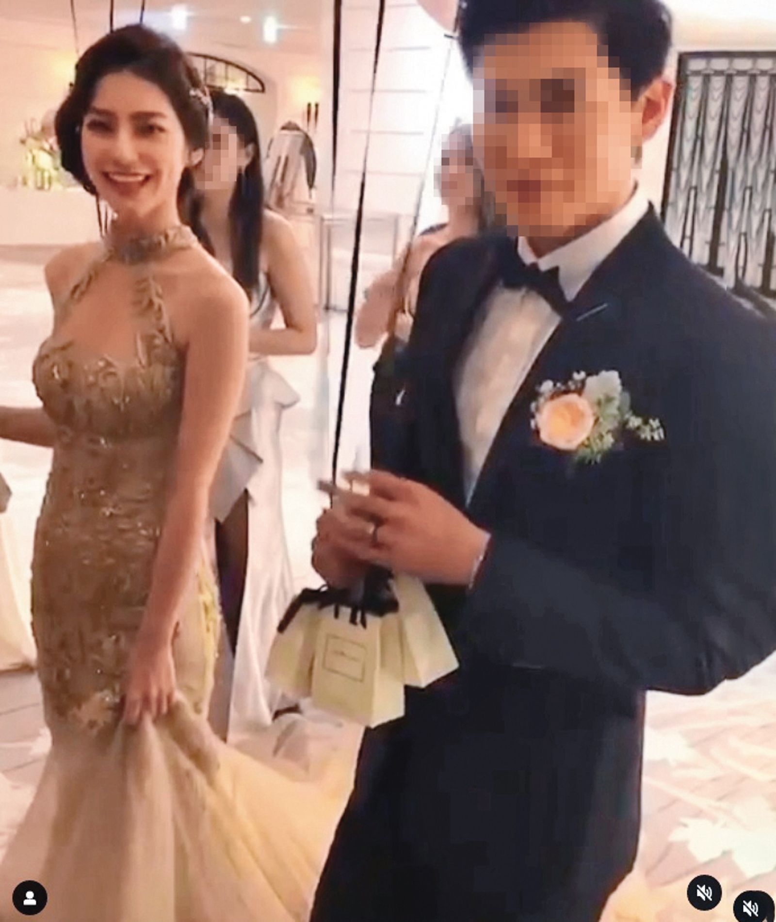 Mandy(左)於2018年曾結婚,前夫Robert(右)是室內設計師,婚後疑因聚少離多,最後離婚收場。(圖/鏡週刊)