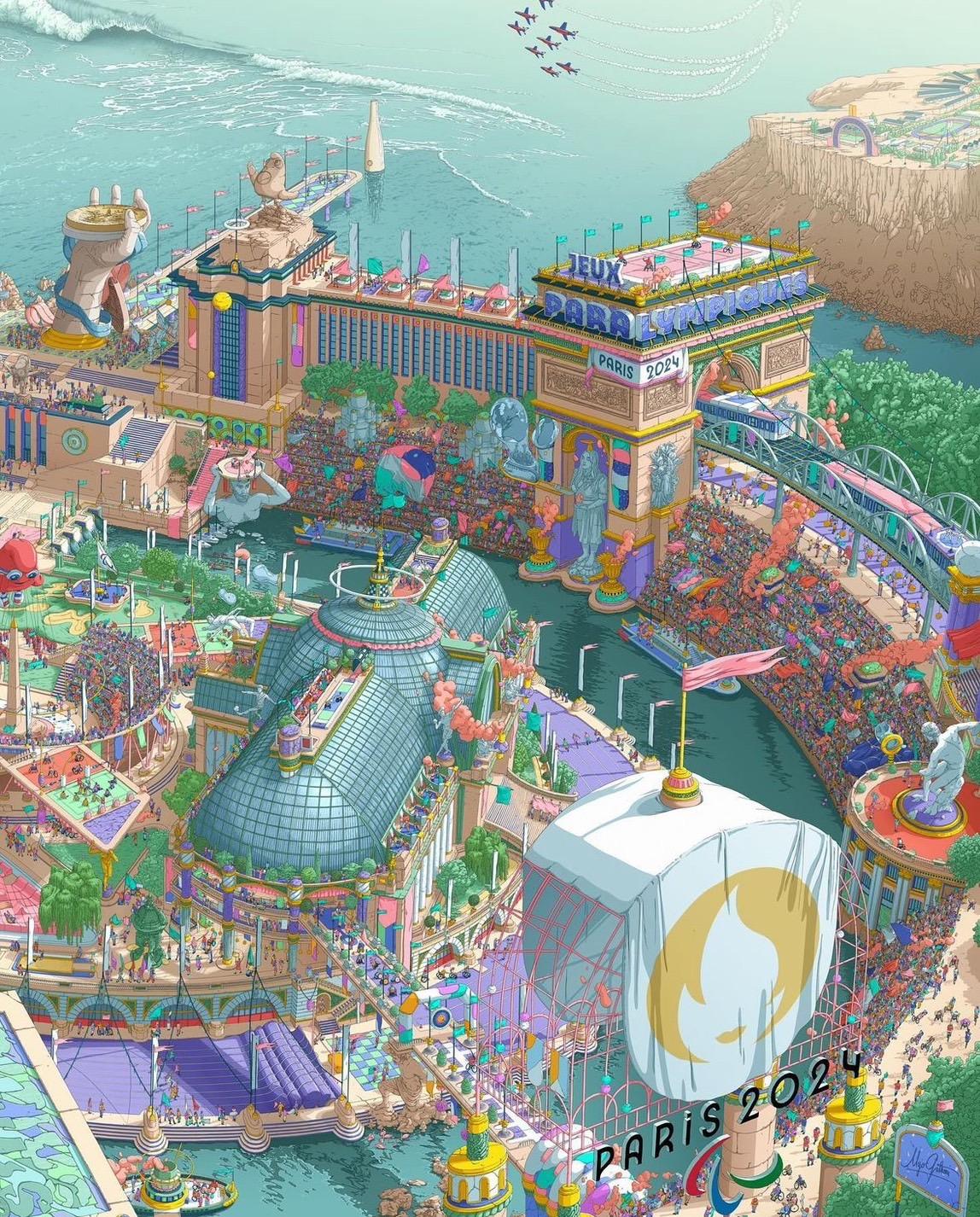 2024巴黎帕運海報。（圖／翻攝自IG @ugogattoni）