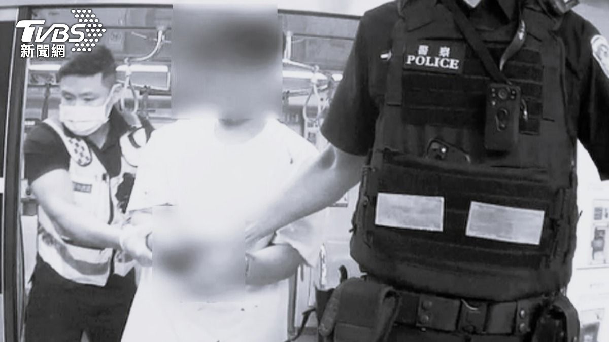 洪男被戒護就醫。(圖/TVBS)