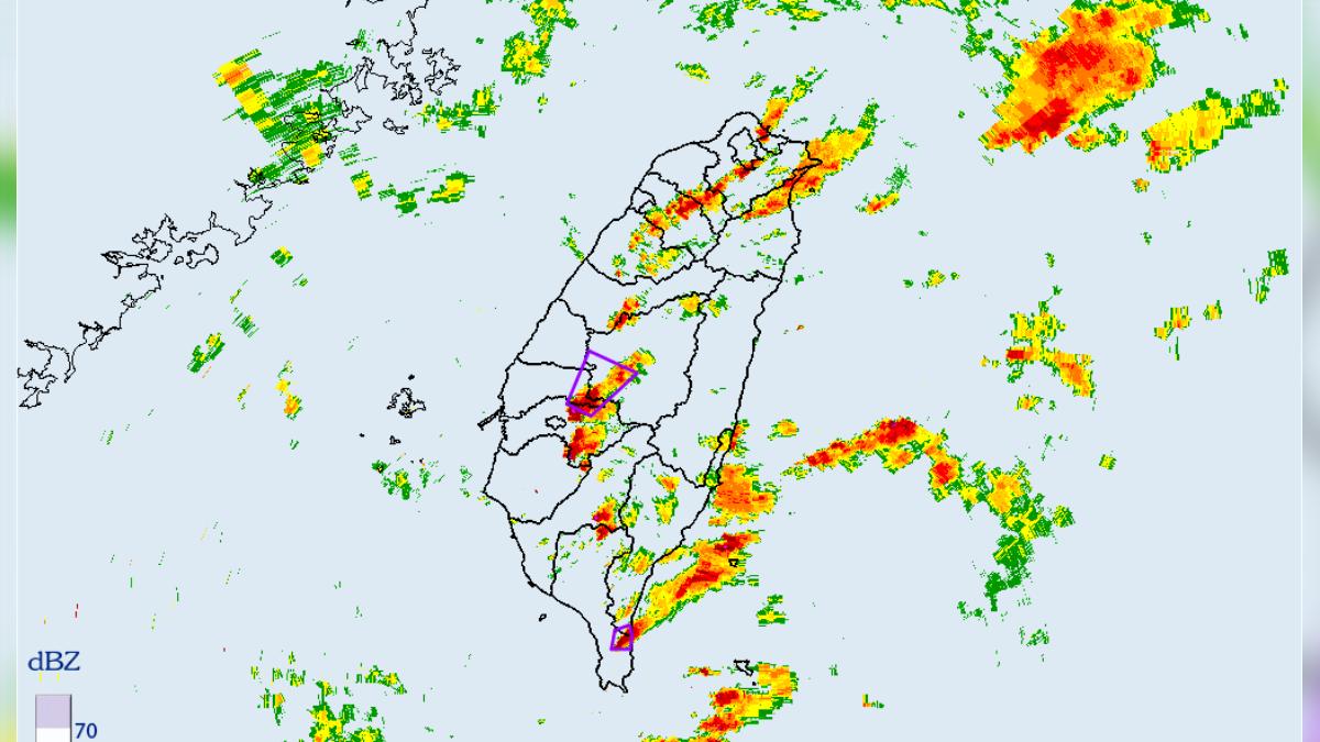 快訊/雨彈狂轟!嘉義、南投6縣市警戒「大雷雨」 11地豪大雨特報
