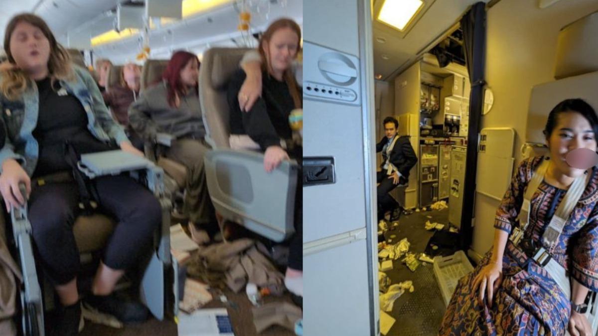 新加坡航空亂流1死7重傷　空姐滿臉血、人被往上拋撞凹行李櫃