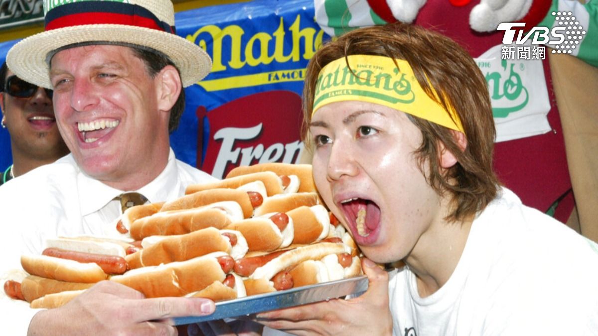 小林尊自2001年到2006年、連續6年贏得「奈森吃熱狗大賽」。(圖/達志影像美聯社)
