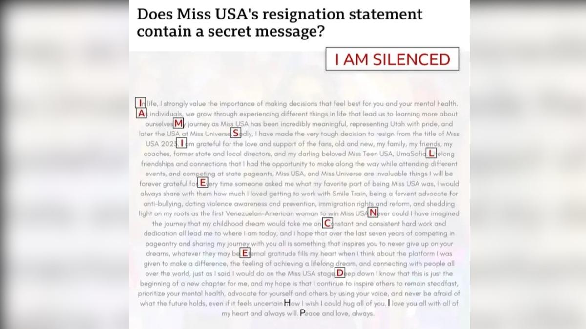 沃伊特的聲明稿竟有「我被封口」(I AM SILENCED)的藏頭。(圖/翻攝自BBC)