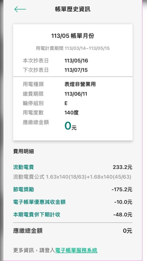 網友本期電費應繳金額為0元。(圖/翻攝自臉書「爆廢1公社」)