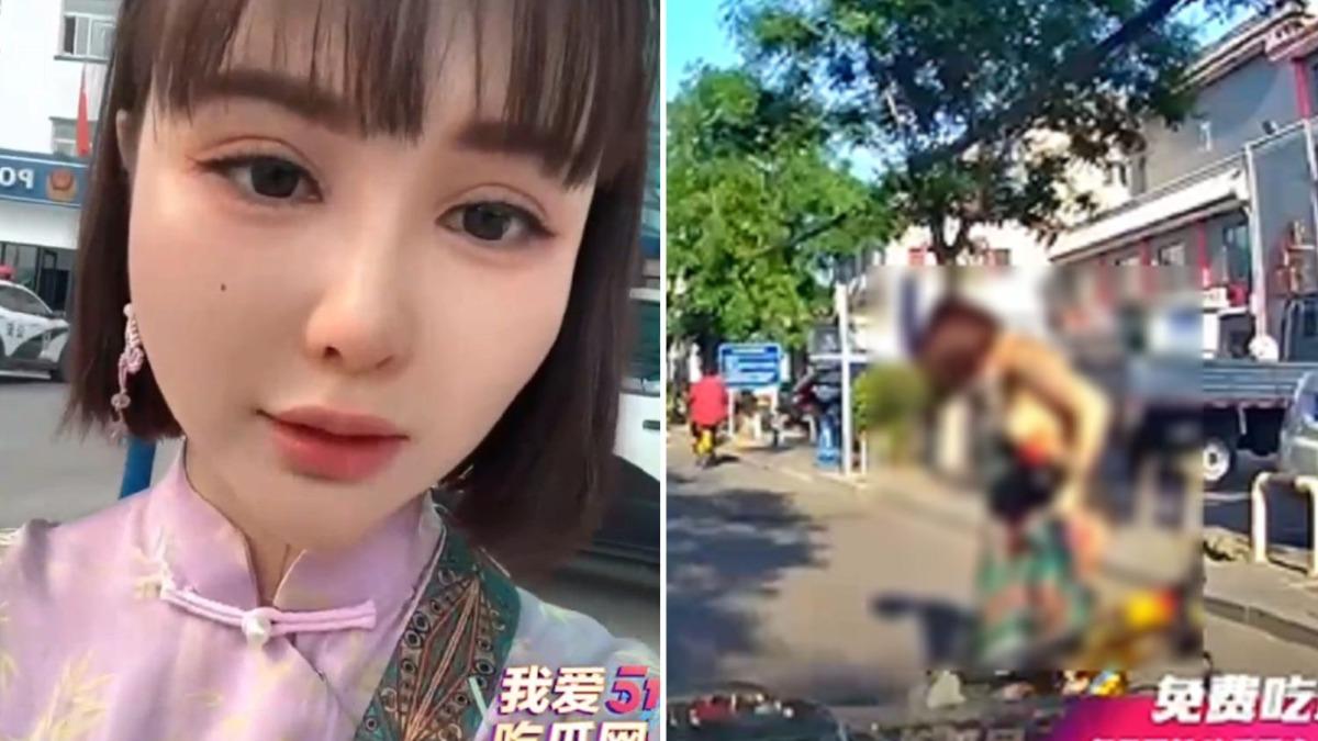 正妹騎車長裙捲車輪！陸街頭「脫成半裸」畫面瘋傳　本尊怒喊告