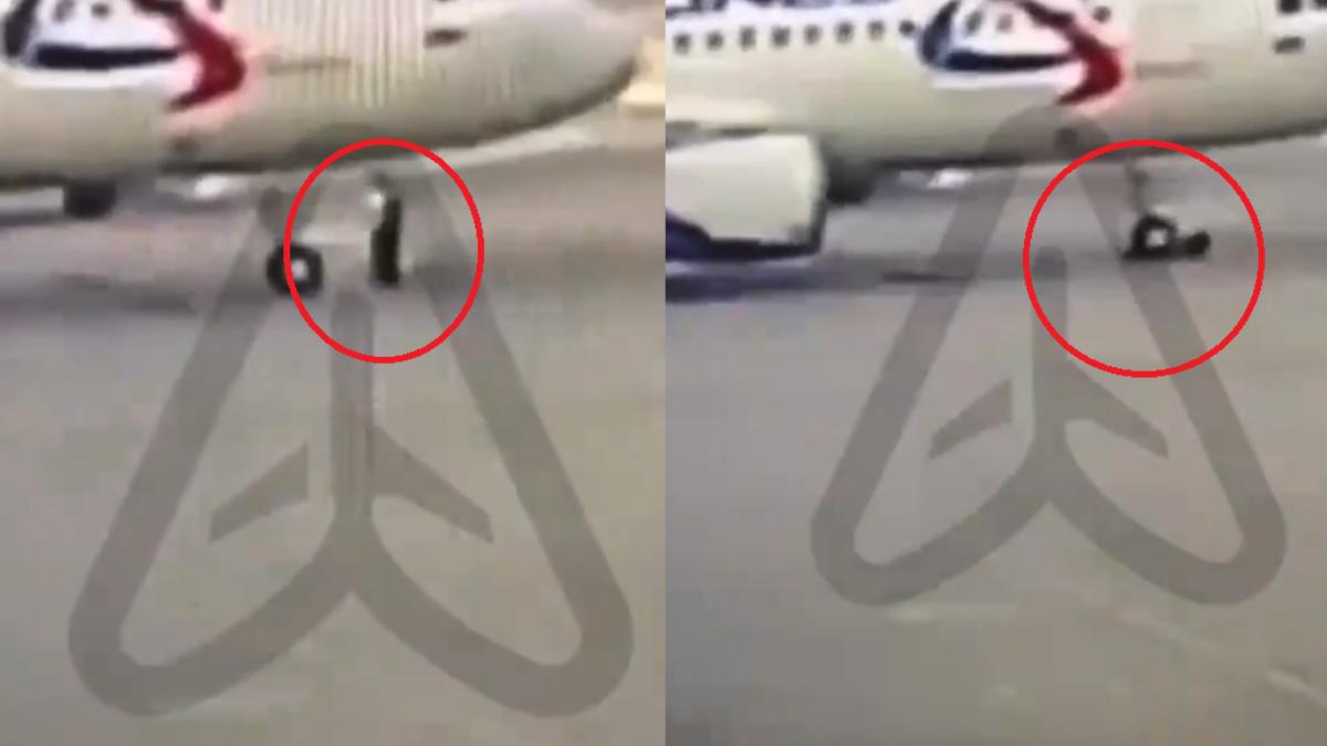 俄地勤遭77噸飛機輾過!「1腿沒了」命危送醫 驚悚畫面曝