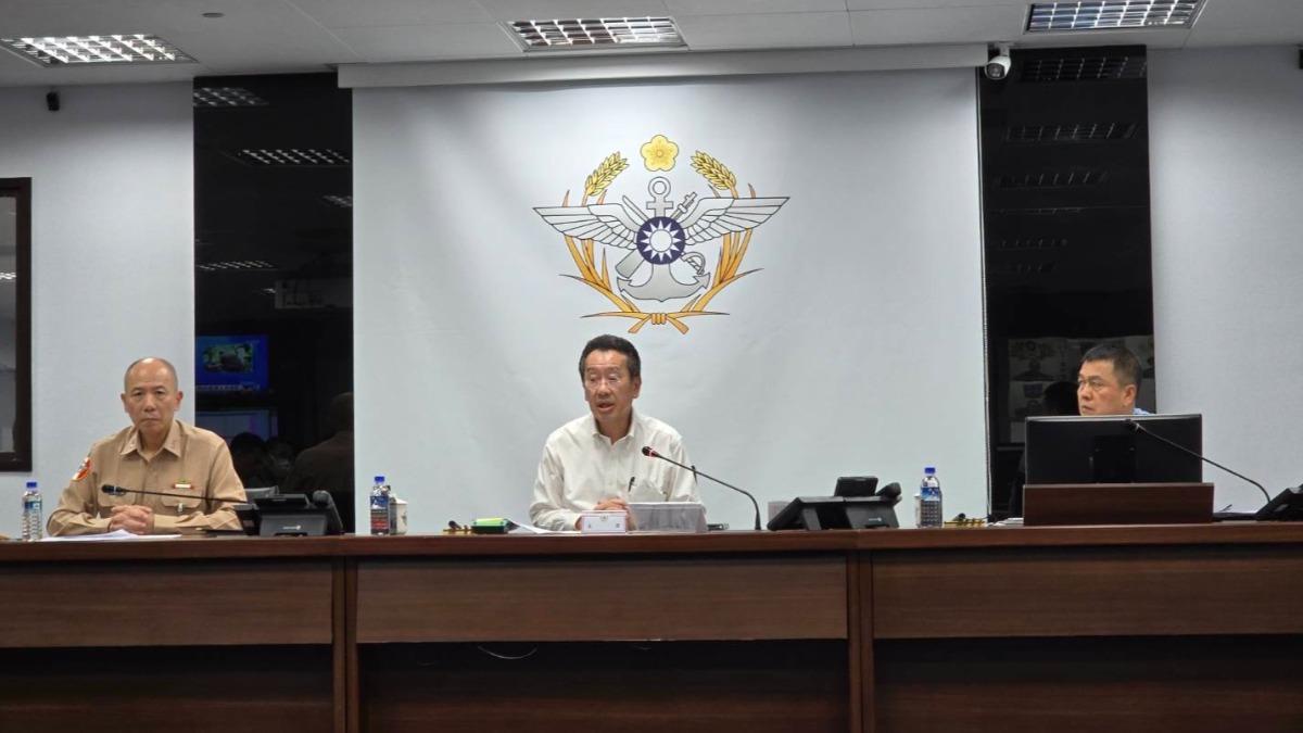 共軍對台軍演 顧立雄坐鎮國防部應變中心:持續增實戰能力