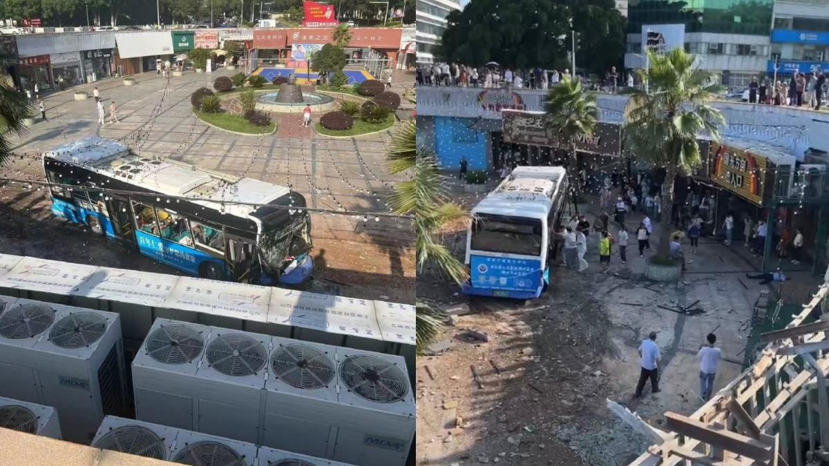 江西公車衝破護欄「直墜B1」!多人受傷送醫 驚悚畫面曝光
