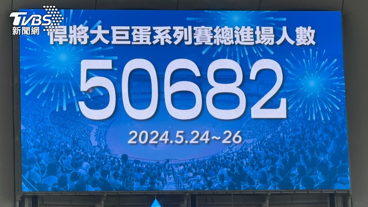 富邦悍將3場系列賽票房合計5萬682人。(圖/TVBS)