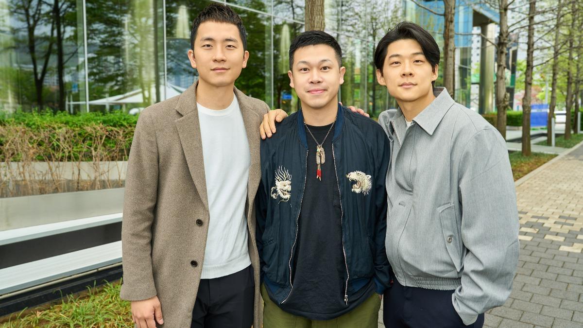 天空娛樂營運長王維皓（左起）、製作人謝倫、執行長于傳勇打造最強男團。（圖／天空娛樂提供）