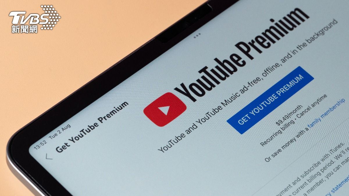 YouTube期望用戶訂閱YouTube Premium,以保護創作者的廣告分潤。(圖/達志影像Shutterstock)