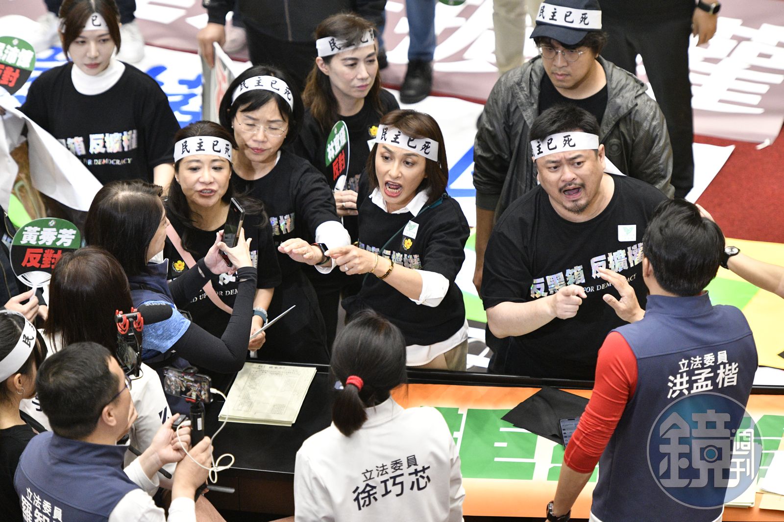 陳玉珍與邱議瑩因《再生醫療法》大吵，結果演變成藍綠立委群鬥戰。（圖／鏡週刊）