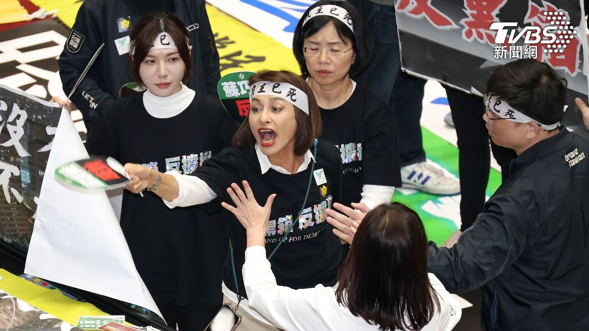 邱議瑩舌戰國民黨立委。(圖/葉志明攝)