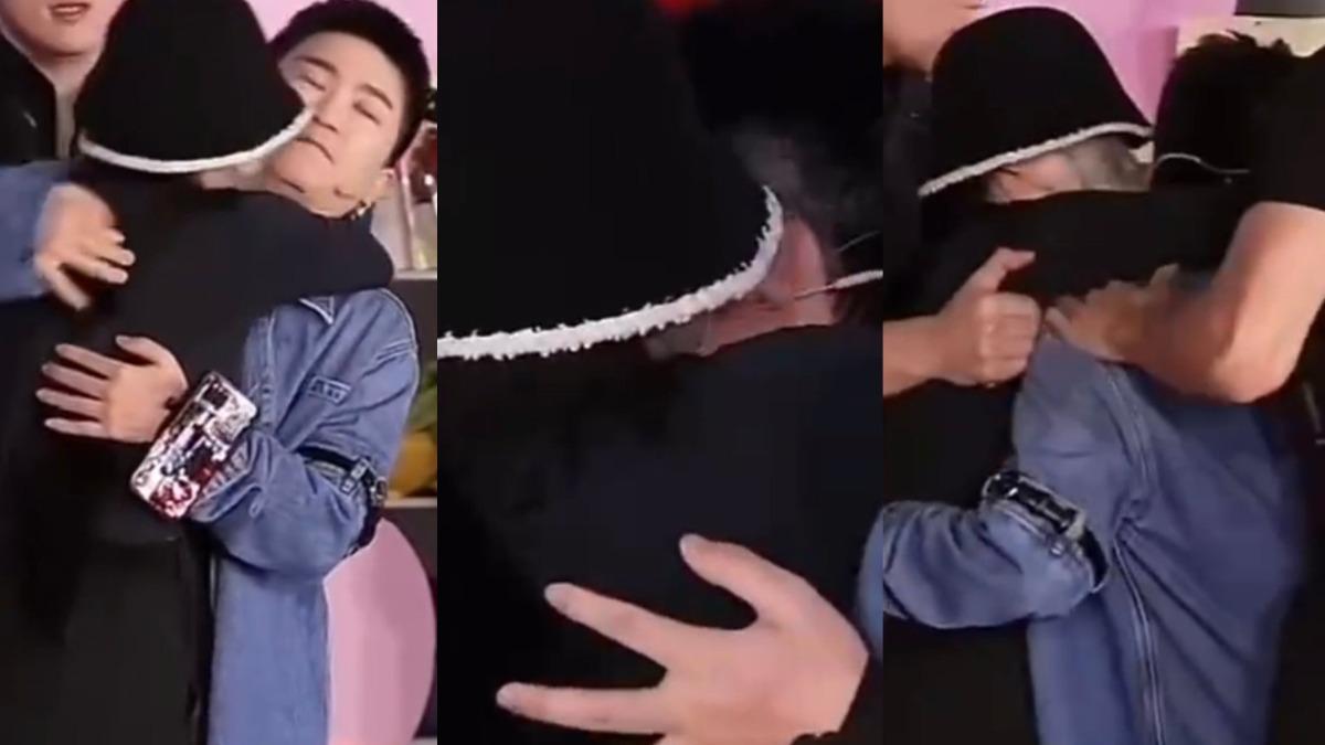 直播一半出事!女狂粉衝上台「猛撲陸男星」 緊抱強吻全放送