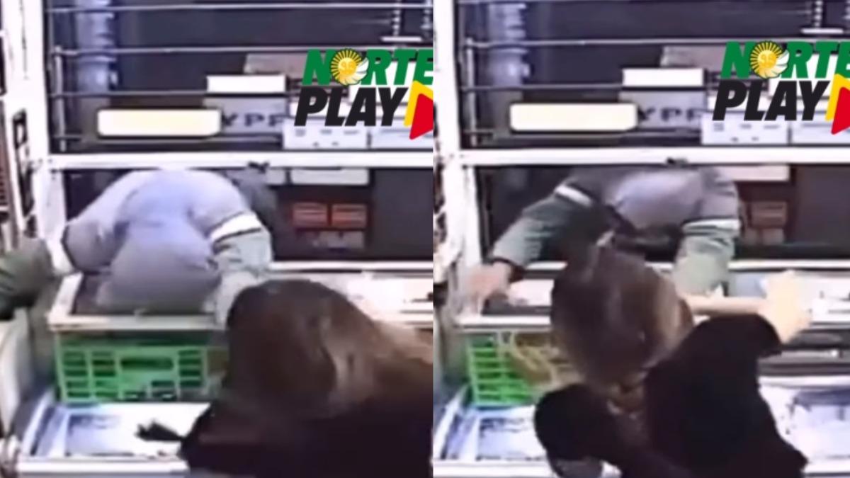 笨賊想搶劫!下秒慘被女店員「一鐵掌KO」 她身分竟是踢拳高手