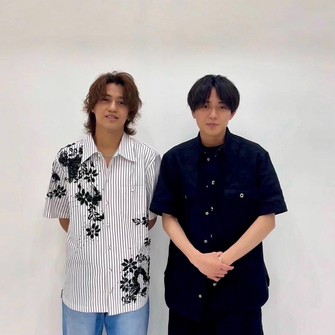 永瀨廉(右)因病缺席演出,高橋海人也在活動上傳達他的心情。(圖/翻攝自we_are_starto推特)