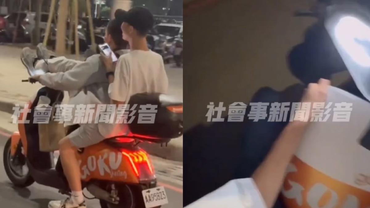 高雄屁孩「腳掛龍頭」解放雙手狂歡 攀車身錄影下場慘了