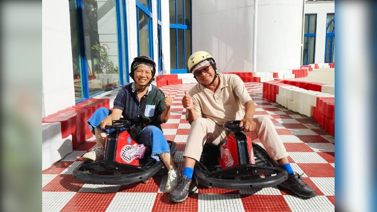 飯店內的Fun速甩尾車道,提供入住民眾免費體驗方案。(圖/快樂的過每一天提供)