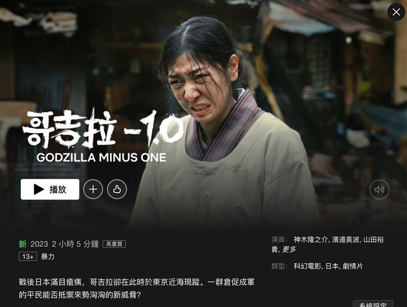 《哥吉拉-1.0》奪奧斯卡最佳視覺效果獎。(圖/翻攝自Netflix)