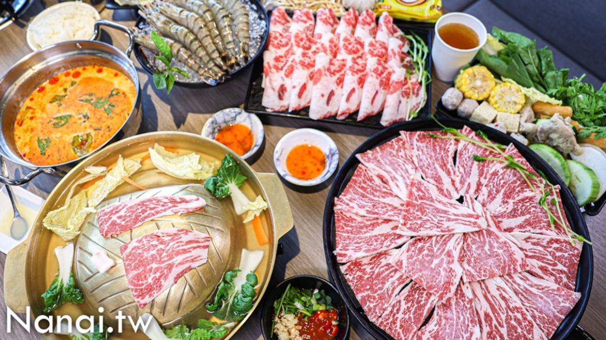 消費方式採１人１主餐，可以選擇想吃「銅盤烤肉」或「泰式火鍋」。（圖／Nana愛旅行札記提供） 