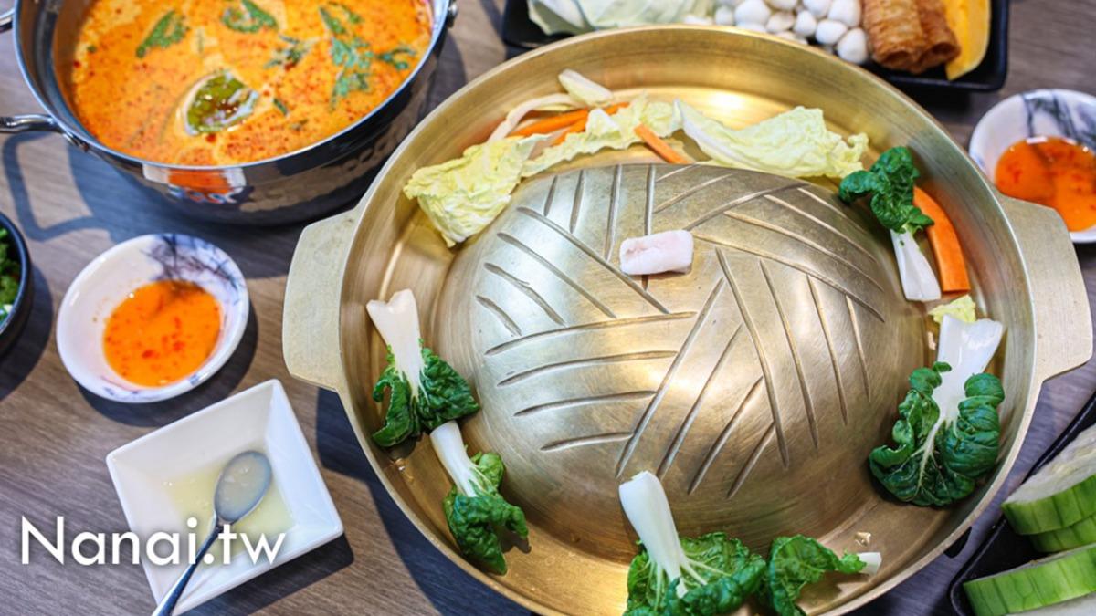 銅盤規格尺寸比坊間來得大，外圈會加入昆布柴魚湯和蔬食讓你煮火鍋。（圖／Nana愛旅行札記提供）