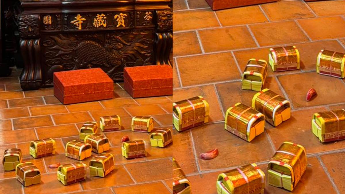 神明好預兆?彰化寶藏寺352年首見「立筊」 地震也搖不倒