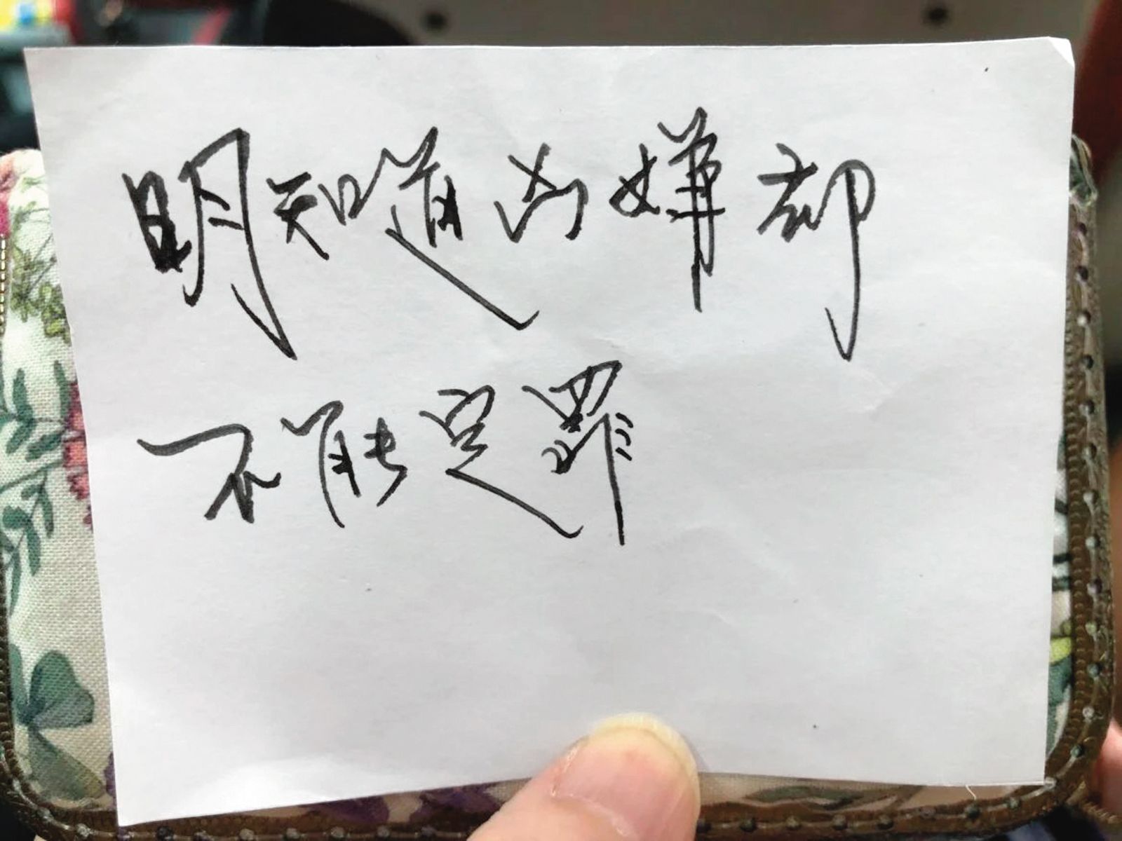 承辦檢警以紙條寫下對小芬命案的想法,藉此紓解心中多年的遺憾。(圖/翻攝自東森新聞)