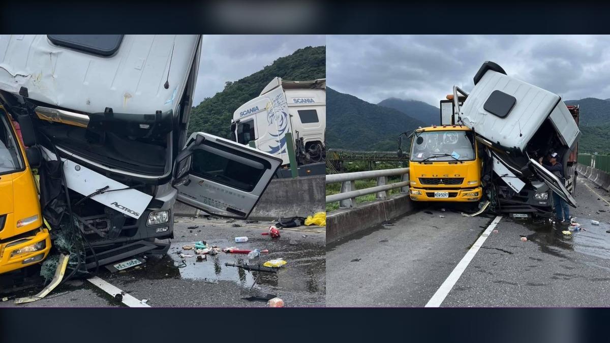 快訊/台9線車禍!大貨車猛撞緩衝車 蘇花改蘇澳至東澳封閉