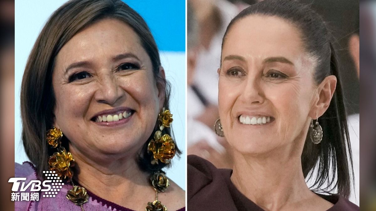 墨西哥總統大選2名女性候選人:克勞迪婭(右)和加爾韋茲。(圖/達志影像美聯社)