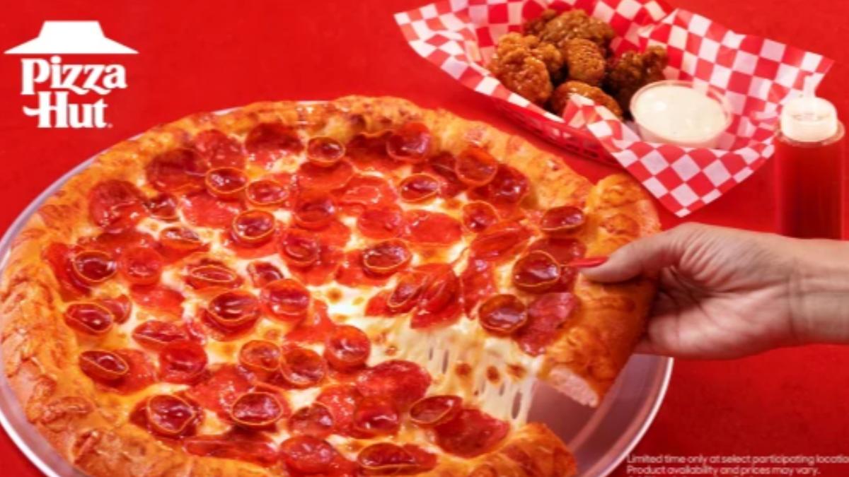 PizzaHut辛辣口味披薩。(圖/翻攝自 PizzaHut)