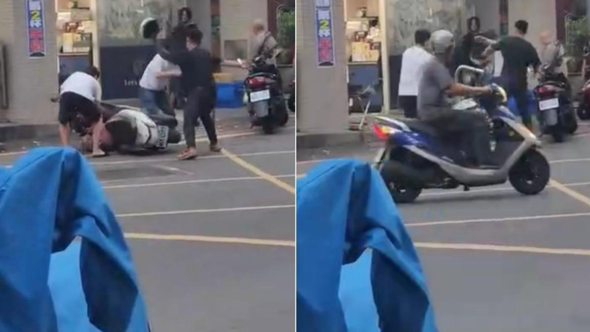 安全帽強度測試!醉漢挑釁路人爆糾紛 反遭安全帽狂K