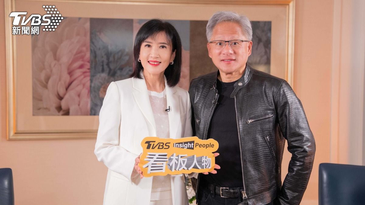 輝達(NVIDIA)執行長黃仁勳3日接受《TVBS看板人物》獨家專訪。(圖/TVBS)