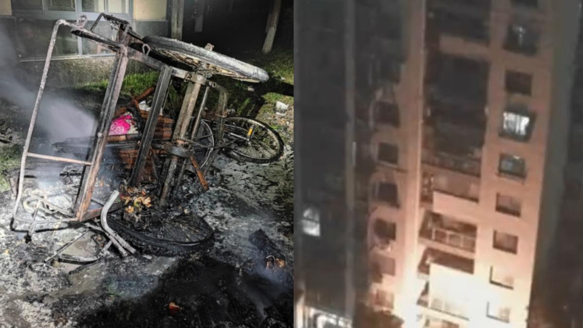 12樓高空丟菸蒂!「1小時11次」燒毀車 陸女下場慘了