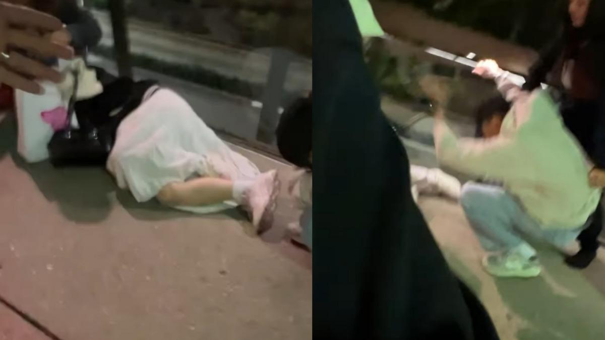 台灣網紅前往澳洲布里斯本卻被當地青少年無差別攻擊。(圖/翻攝自艾庭A.T IG )
