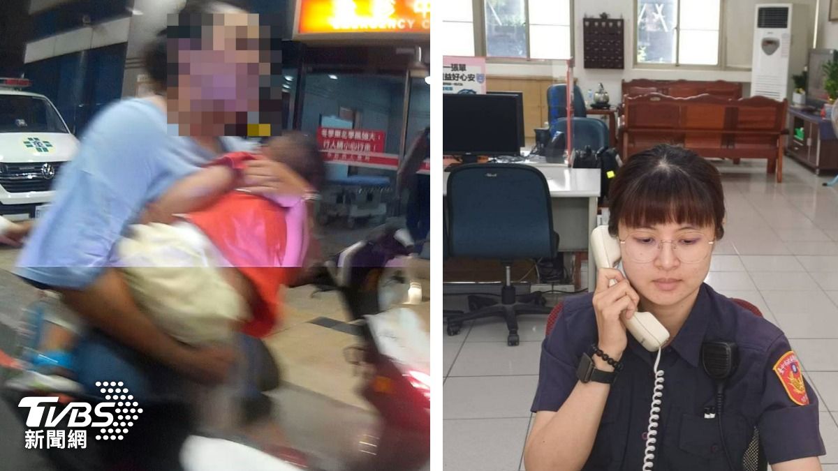 台中3歲童頭撞桌腳血流不止　暖心女警6分鐘開道助縫合
