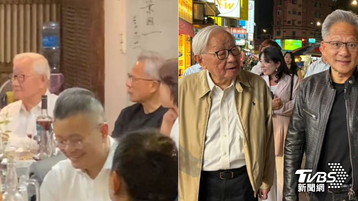 黃仁勳訪鄒記!鄰桌竟是大咖 見桌上1瓶「台灣驕傲」嗨翻破冰