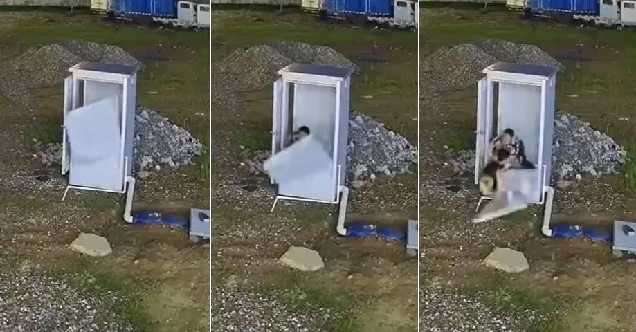 激動到牆壁都撞破了。(圖/翻攝自推特)