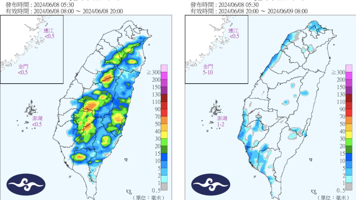 雨神同行!連假天氣環境偏濕易雨 今帶午後留意雷陣雨