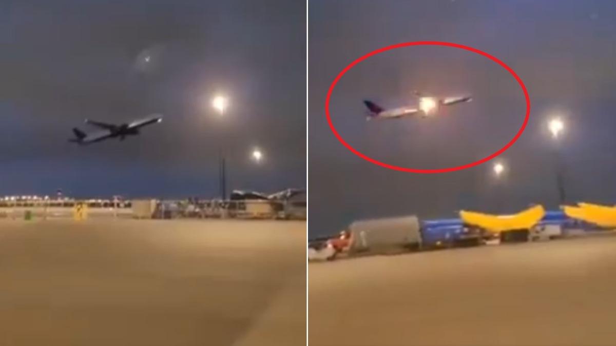 有片／起飛途中引擎冒火光！　加拿大航空客機緊急迫降