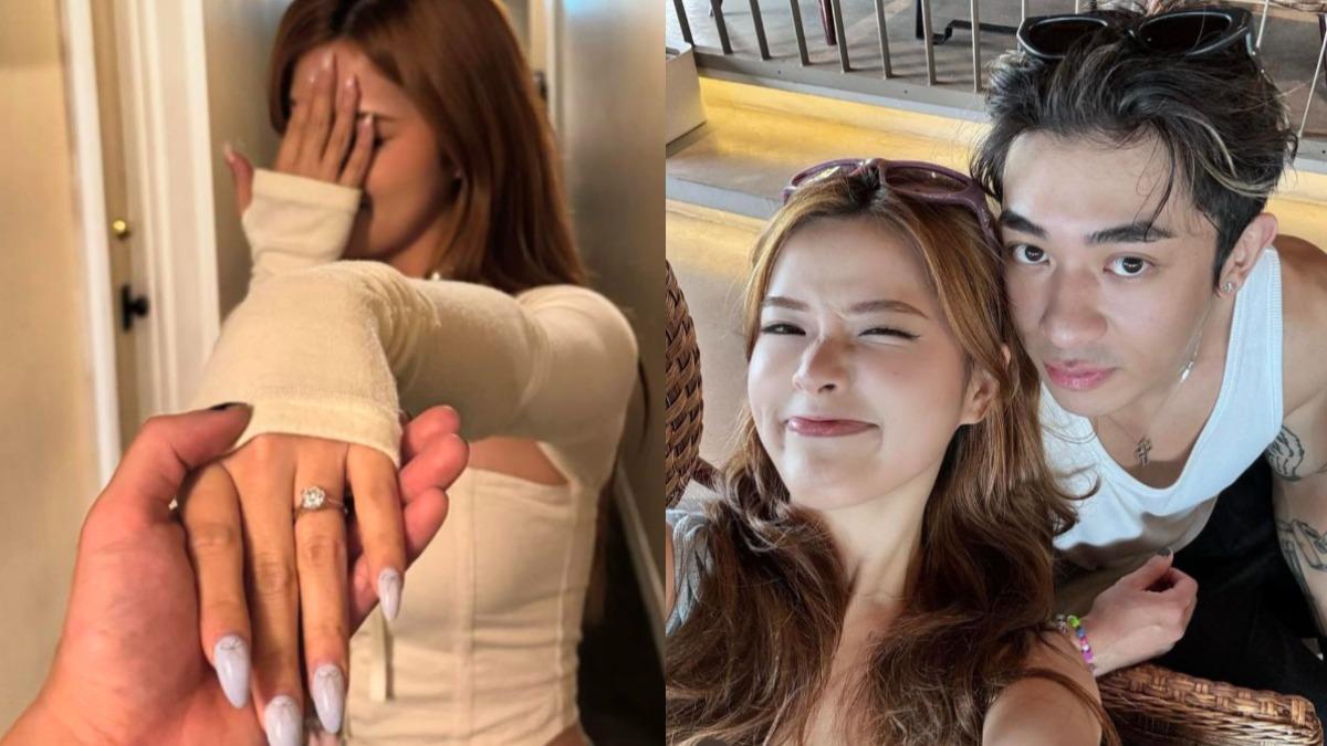 Tyson Yoshi（右圖右）日前開唱時向女友Christy求婚成功，豈料卻有網友嫌他女友長得很普通。（圖／翻攝自Tyson Yoshi IG）