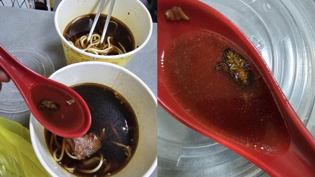 新竹買到「蟑螂牛肉麵」孕婦嚇宮縮!怒轟店家還推給外送員
