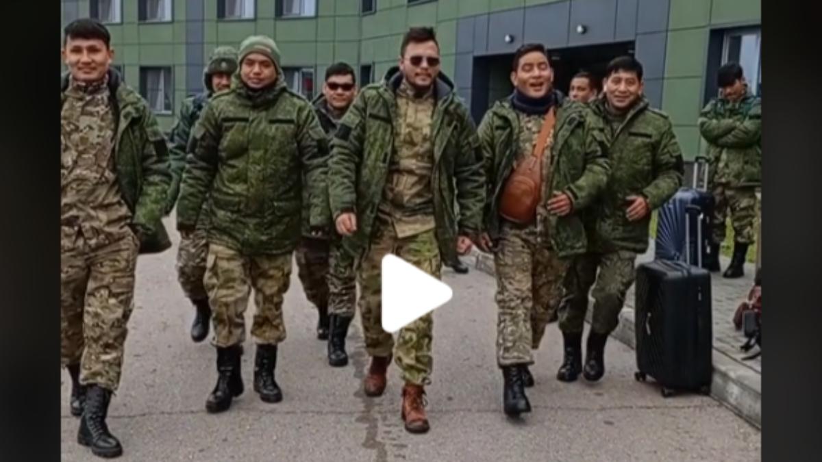 尼泊爾男子前往俄羅斯入伍參軍。(圖/翻攝自TikTok @Ksee SaGar)