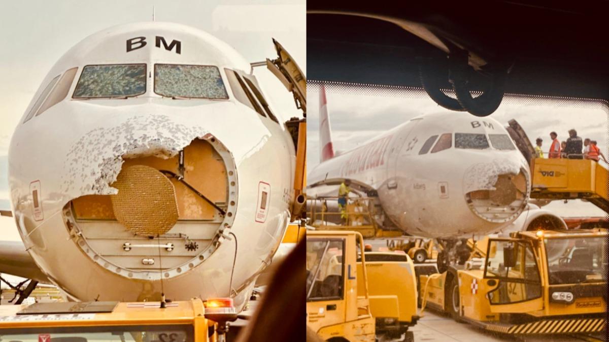 生死瞬間!客機遭冰雹橫掃2分鐘 「砸爆機鼻、窗戶破裂」機長求救